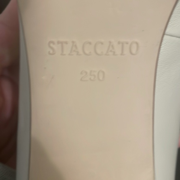 Staccato Cream Heel Loafers - Picture 7 of 7